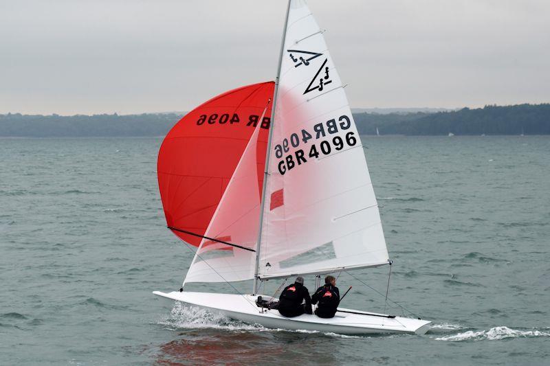 Ian Pinnell and Ian Cadwallader take second at the Flying Fifteen Europeans in Cowes photo copyright John Green taken at Cowes Corinthian Yacht Club and featuring the Flying Fifteen class