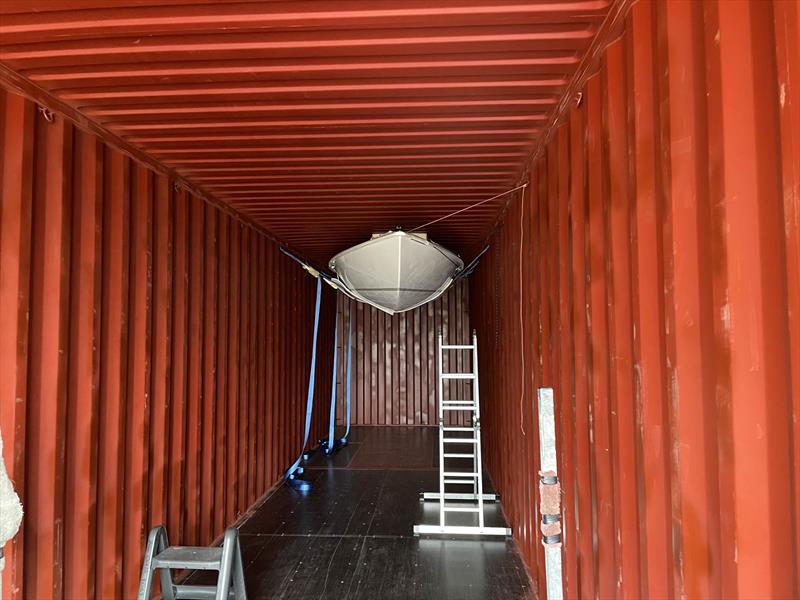 UK Flying Fifteens loaded to the container ready for the Worlds in Fremantle  photo copyright Bill Chard taken at  and featuring the Flying Fifteen class