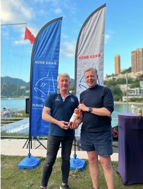 2022 Hong Kong Flying Fifteen Championship - 2nd place – Howard Williams presented by Carlyon Knight-Evans. Missing: Adam Kingston photo copyright Tim Roberts taken at Royal Hong Kong Yacht Club and featuring the Flying Fifteen class