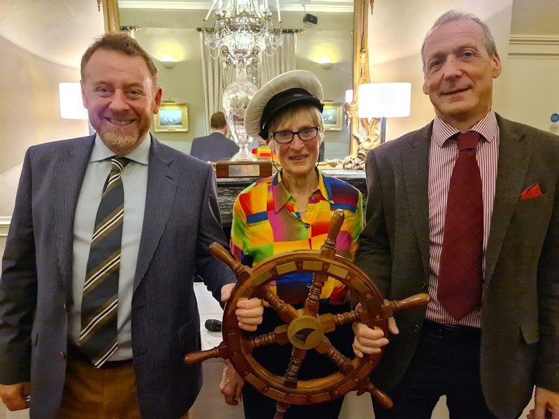 Conor O'Leary (L) and Alastair Court, Most Improved, Neophyte Trophy - Dun Laoghaire Flying Fifteen fleet prize-giving 2022 photo copyright DBSC taken at Dublin Bay Sailing Club and featuring the Flying Fifteen class