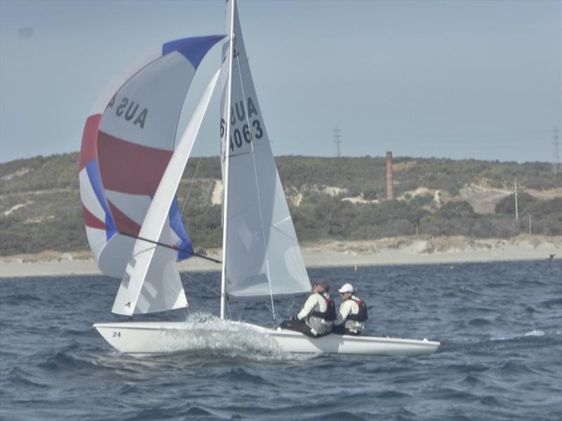 Philippa Packer and Dean McAullay on Flying 15 Australian Championship Day 1 photo copyright Regatta Services taken at Royal Freshwater Bay Yacht Club and featuring the Flying Fifteen class