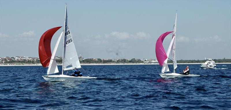 Jerwood & Sheridan lead Andrew & Anne Knowles on Flying 15 Worlds at Fremantle, West Australia day 5 - photo © Regatta Services