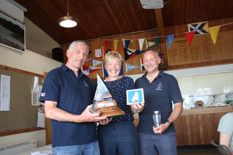 Overall winners of the Flying Fifteen Scottish Championships David Mckee and Mal Hartland, presented with the Skeyy Trophy by Solway Yacht Club's Liz Train - photo © Lindsay Tosh