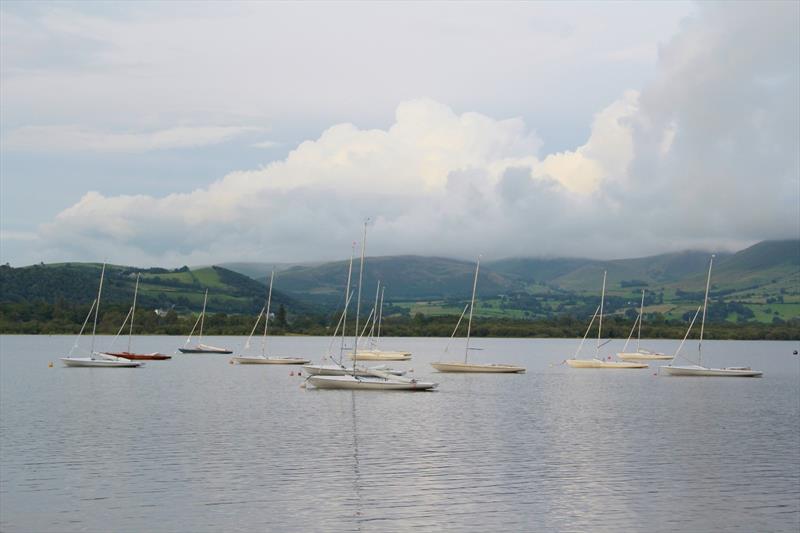 Flying Fifteen Classic & Silver Nationals at Bassenthwaite - Some of the 27 strong fleet moored up on Saturday evening photo copyright Graham Lamond taken at Bassenthwaite Sailing Club and featuring the Flying Fifteen class