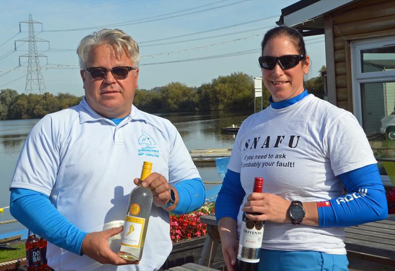 John Hanson & Helen Selden win the Broxbourne Sailing Club Flying Fifteen Open - photo © Pip Hudson