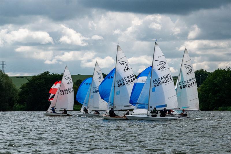 Close racing on the downwind leg - Flying Fifteen Southern Travellers at Middle Nene photo copyright David Livingstone taken at Middle Nene Sailing Club and featuring the Flying Fifteen class