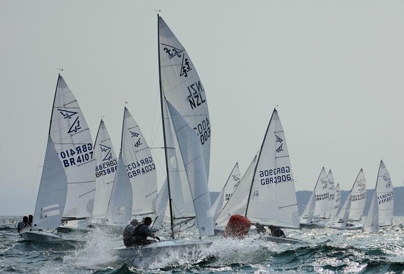 NZL 4003 in Race 2 at the Windward Mark on day 1 of the 2025 Flying Fifteen Worlds at the WPNSA - photo © Mark Jardine