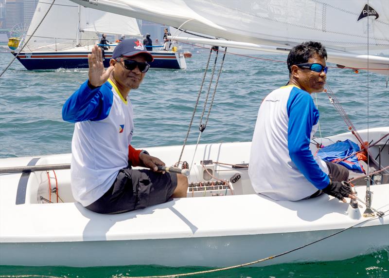 It's more fun in the Philippines! RHKYC Nations' Cup 2026 photo copyright RHKYC / Guy Nowell taken at Royal Hong Kong Yacht Club and featuring the Flying Fifteen class
