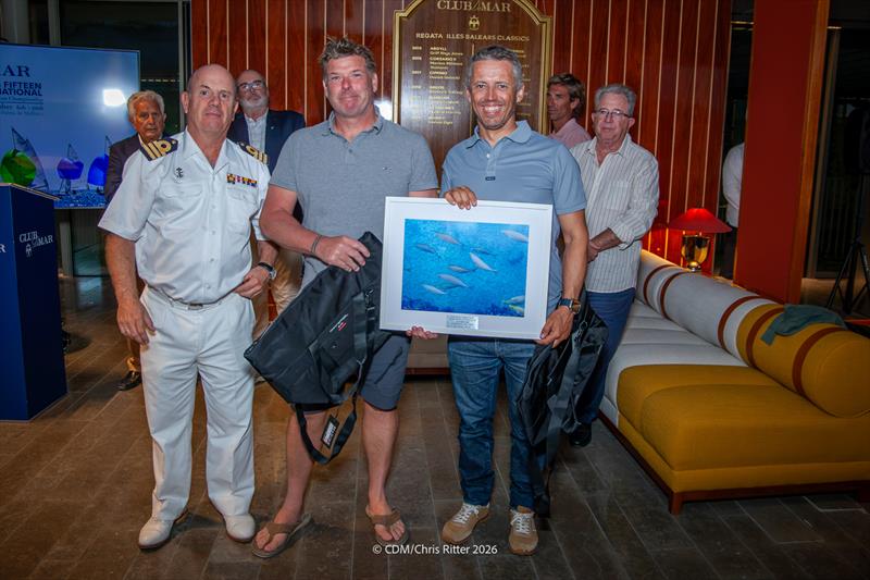 Flying Fifteen Europeans in Palma Prize Giving - 3rd overall Victor Perez and Mark Branagh (ESP) - photo © Chris Ritter / CDM