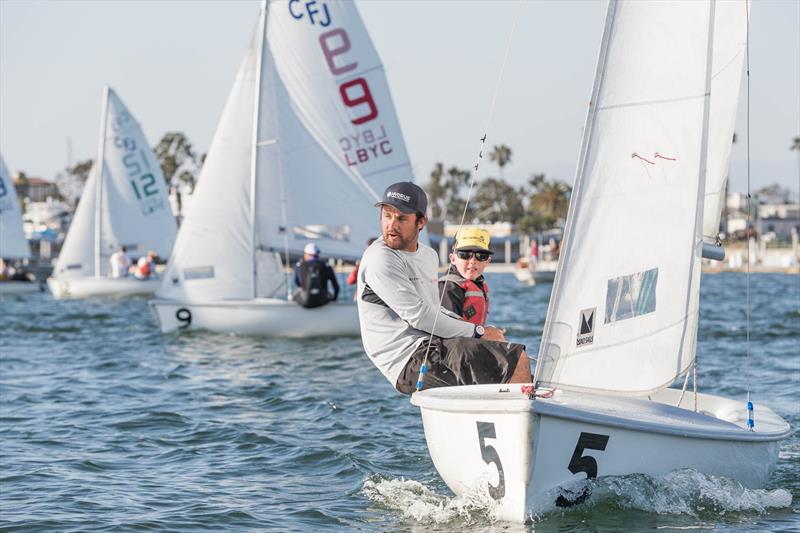 Chris Steele with LBYC Jr. Jack Snow in the Junior Congressional Cup - photo © Ian Roman / WMRT