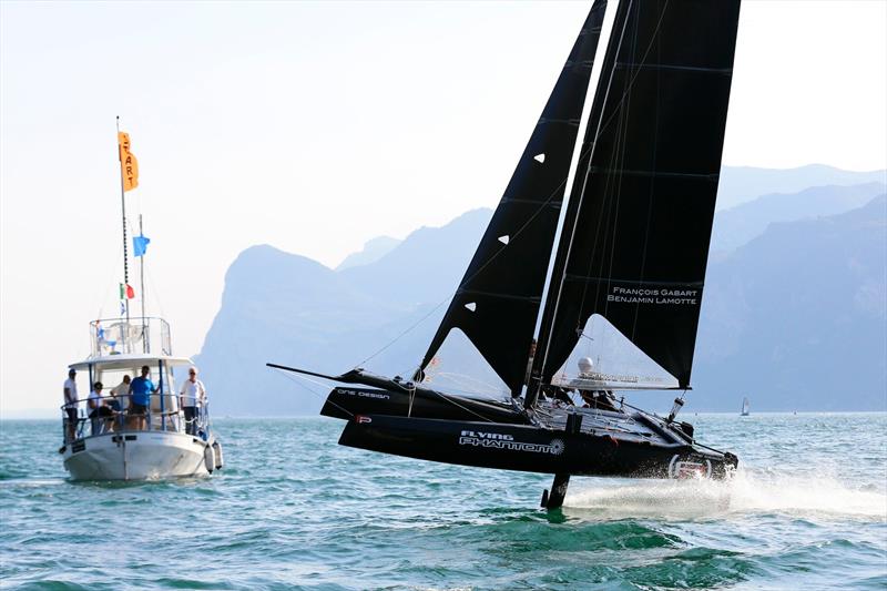 Flying Phantoms at Foiling Week 2015 on Lake Garda photo copyright Alex Udin / Phantom International taken at  and featuring the Flying Phantom class