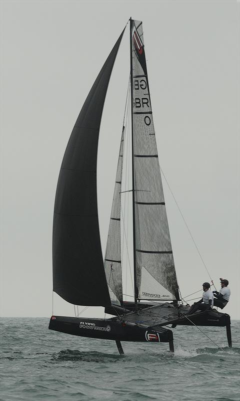 Solent Forts Race at Hayling Ferry photo copyright Andy Billups taken at Hayling Ferry Sailing Club and featuring the Flying Phantom class