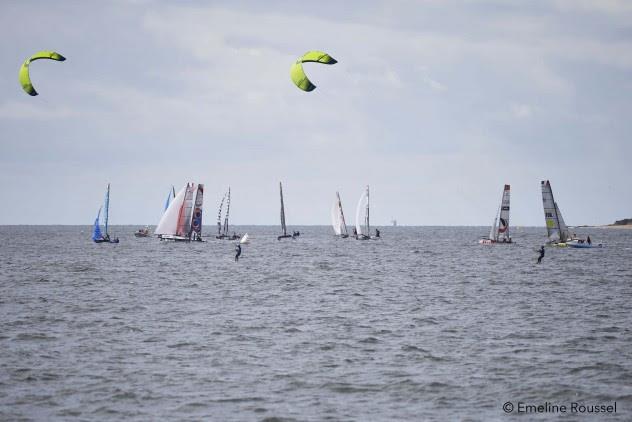 Foiling Bay day 1 photo copyright Emeline Roussel taken at Yacht Club de La Baule and featuring the Flying Phantom class