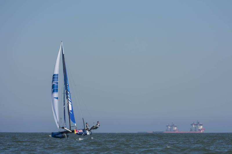 Participants in action during the finals of the Red Bull Foiling Generation in The Hague, The Netherlands on Saturday 30 June, 2018 - photo © Jarno Schurgers / Red Bull Content Pool