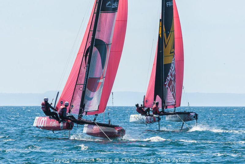 Extreme Sailing Series Act 4, Cascais 2018 - Day 1 - Flying Phantoms photo copyright Anna Zykova taken at  and featuring the Flying Phantom class