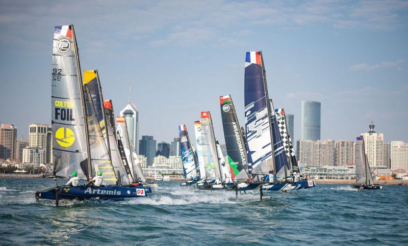 Day 3 - Extreme Sailing Series Qingdao Mazarin Cup 2018 photo copyright Patrick Condy taken at  and featuring the Flying Phantom class