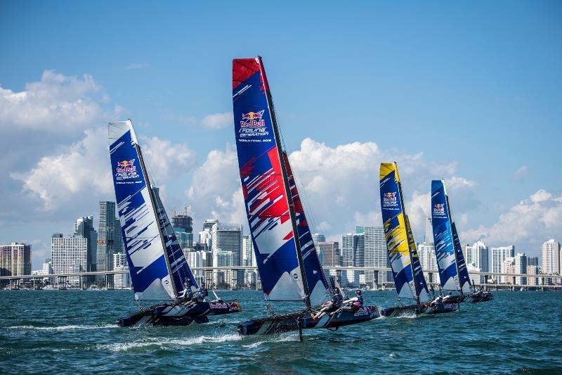 Participants perform during the Red Bull Foiling Generation World Finals in Miami, USA on November 10 photo copyright Predrag Vuckovic taken at  and featuring the Flying Phantom class