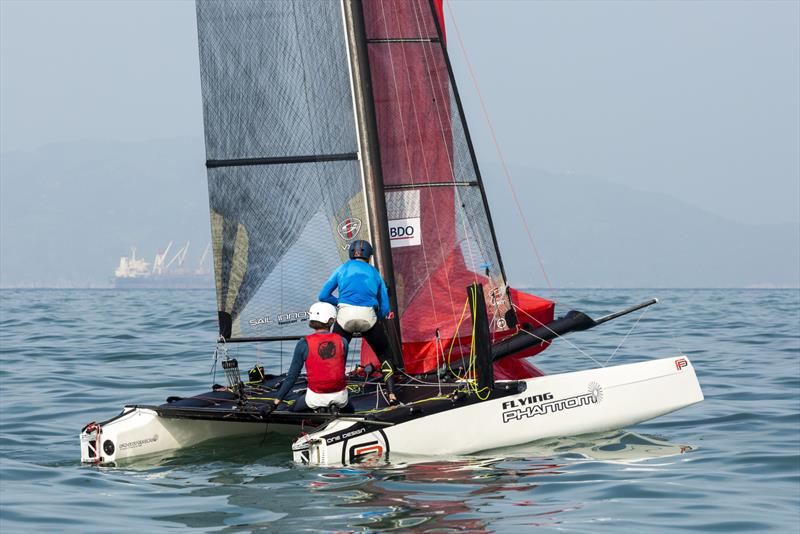 Cariad Trophy - glass out and an abrupt halt before Green Island photo copyright Guy Nowell taken at  and featuring the Flying Phantom class