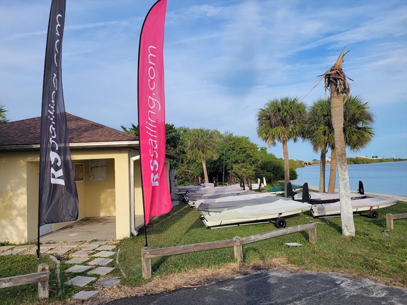 Kelly Park Boat Storage at the Space Coast Invitational photo copyright Ryan Jordan Collection taken at Indian River Yacht Club and featuring the Flying Scot class