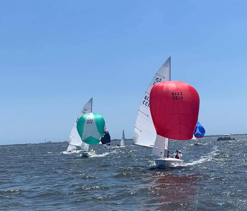 Flying Scots lighting it up off the breeze at the Space Coast Invitational photo copyright Ryan Jordan Collection taken at Indian River Yacht Club and featuring the Flying Scot class