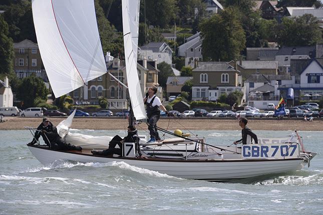 Folkboat 'Madelaine' on day 5 of Aberdeen Asset Management Cowes Week photo copyright Rick Tomlinson taken at Cowes Combined Clubs and featuring the Folkboat class