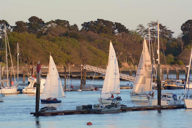 Hamble River Wednesday Night Series race 4 photo copyright Trevor Pountain taken at Hamble River Sailing Club and featuring the Folkboat class