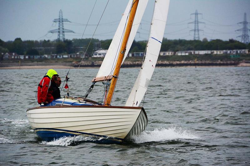 Fritha during The Bottle Pursuit at Hamble photo copyright Trevor Pountain taken at Hamble River Sailing Club and featuring the Folkboat class