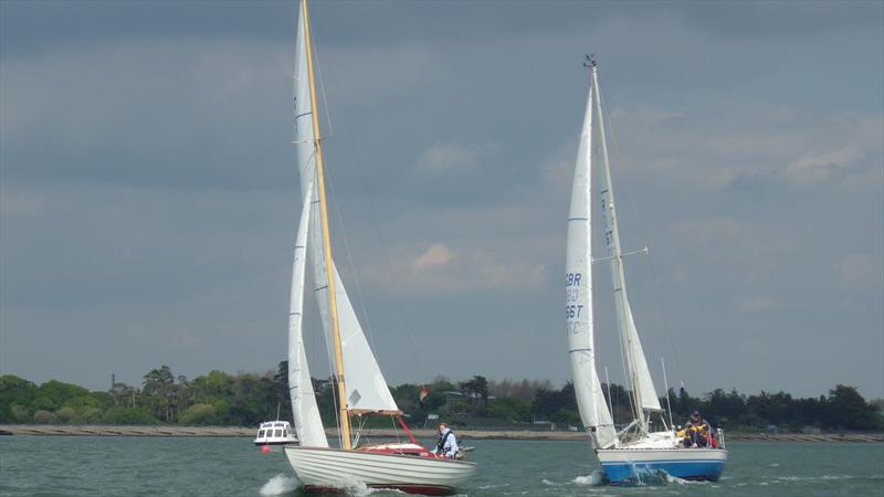 Lymington Town SC Hamble Scramble  photo copyright Robin Milledge taken at Lymington Town Sailing Club and featuring the Folkboat class