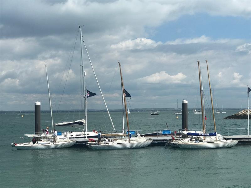 Folkboats on the Trinity Landing at the Royal London YC photo copyright Chris Baldwick taken at Royal London Yacht Club and featuring the Folkboat class