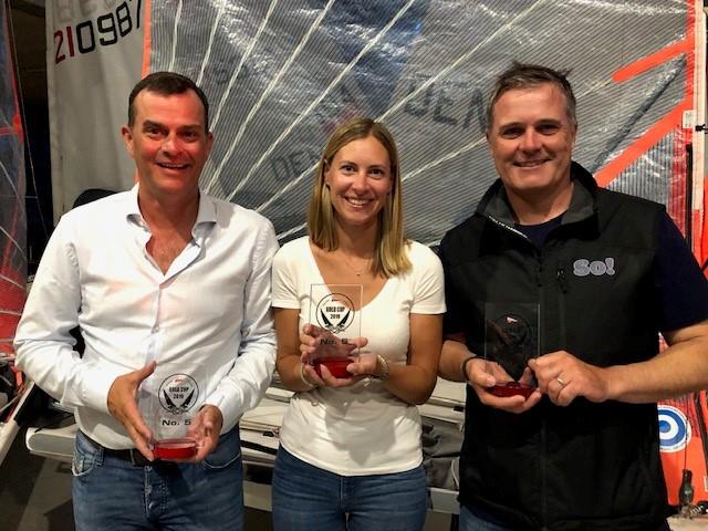 Nordic Folkboat Gold Cup 2019 5th overall, British Team GBR 673 So! (l-r) Simon Osgood, Gemma Osgood and Jamie Lea - photo © Jens Thuroe
