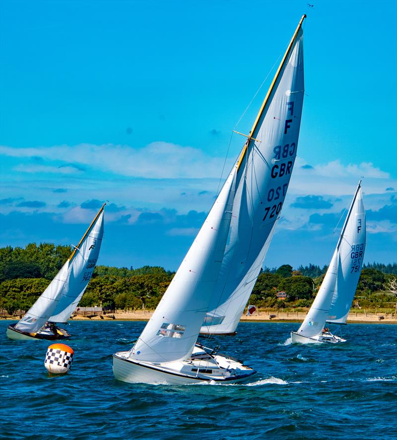 Nordic Folkboats racing from the Royal Lymington Yacht Club photo copyright Coolhat Digital taken at Royal Lymington Yacht Club and featuring the Folkboat class