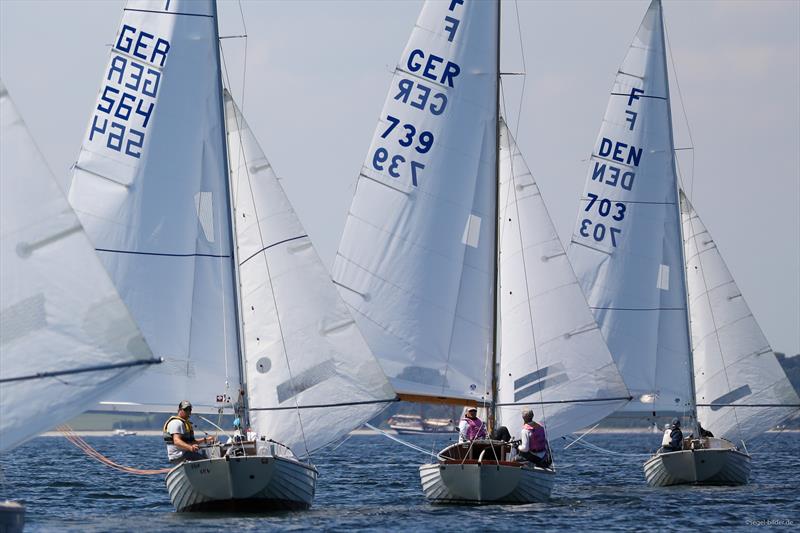 Nordic Folkboats in wing-on-wing style in the international part at Kiel Week 2018. - photo © Kieler Woche / ChristianBeeck.de