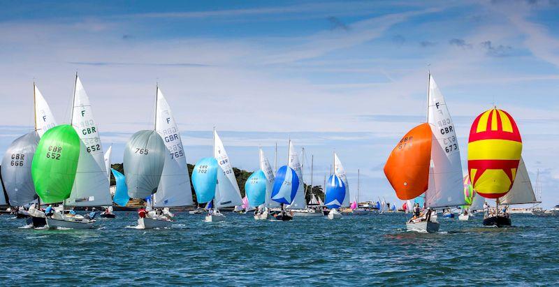 Folkboats racing in the Western Solent - Taittinger Regatta 2022 - photo © Jake Sugden