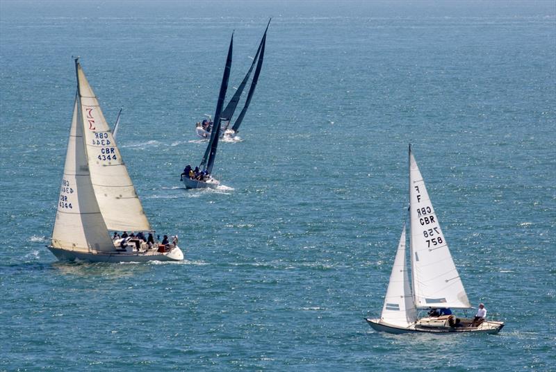 Tattarat wins the Gold Roman Bowl in the Round the Island Race 2026 photo copyright Martin Augustus / www.sailingimages.co.uk taken at Island Sailing Club, Cowes and featuring the Folkboat class