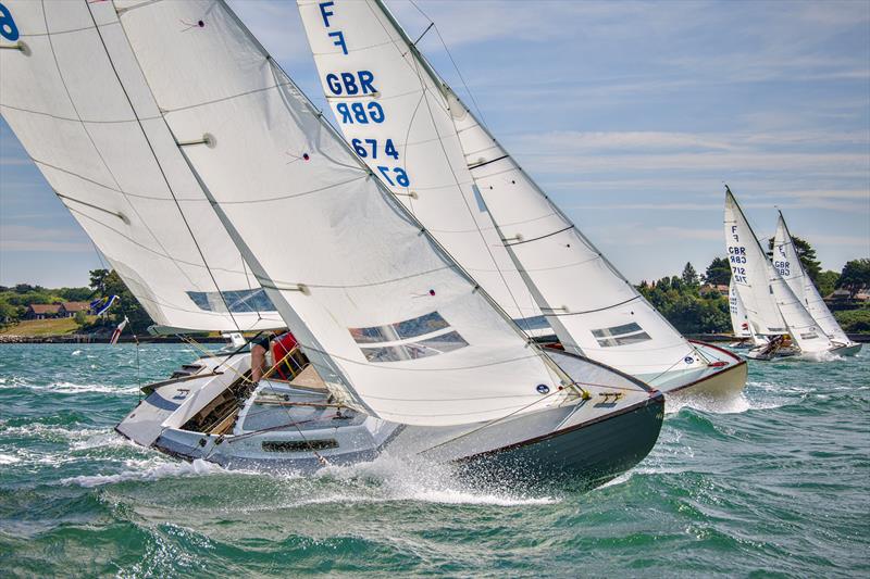 Close racing for the Folkboats - Taittinger Royal Solent YC Regatta - photo © Tim Jeffreys Photography