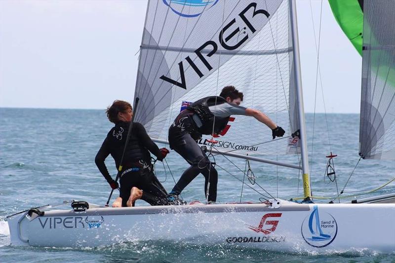 2018 Australian F16 National Championship photo copyright Gordon Hyde and Bob Coope taken at Rye Yacht Club and featuring the Formula 16 class