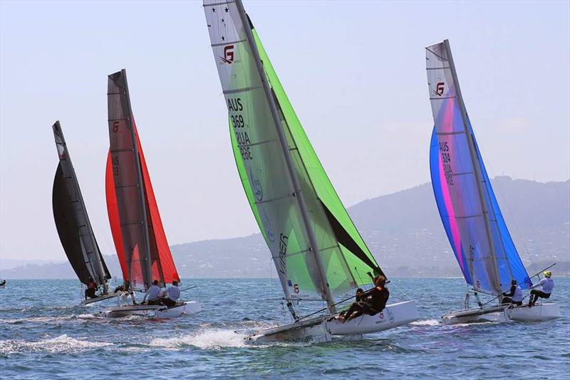 2018 Australian F16 National Championship photo copyright Gordon Hyde and Bob Coope taken at Rye Yacht Club and featuring the Formula 16 class