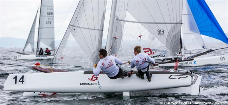 Final day of the F18 Worlds in Bangor - photo © Jasper van Staveren / www.sailshoot.com