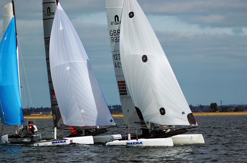 F18 TT at Datchet Water photo copyright Barry Peters taken at Datchet Water Sailing Club and featuring the Formula 18 class