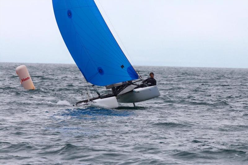 Paul Wakelin and Oli Greber at the F18 UK National Championships photo copyright Jon Worthington taken at South Caernarvonshire Yacht Club and featuring the Formula 18 class