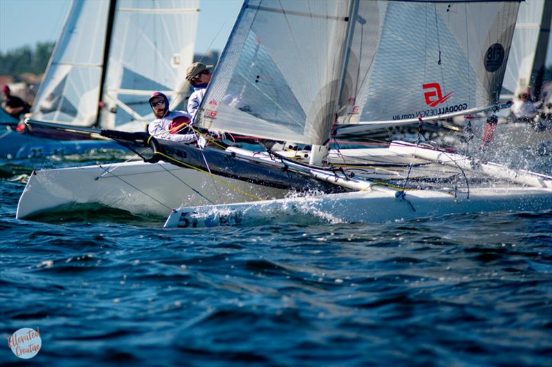 F18 Worlds at Sarasota day 3 photo copyright Ellinor Walters taken at Sarasota Sailing Squadron and featuring the Formula 18 class