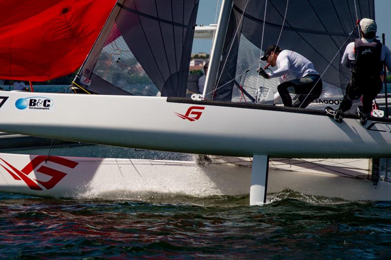 F18 Worlds at Sarasota day 4 photo copyright Ellinor Walters taken at Sarasota Sailing Squadron and featuring the Formula 18 class