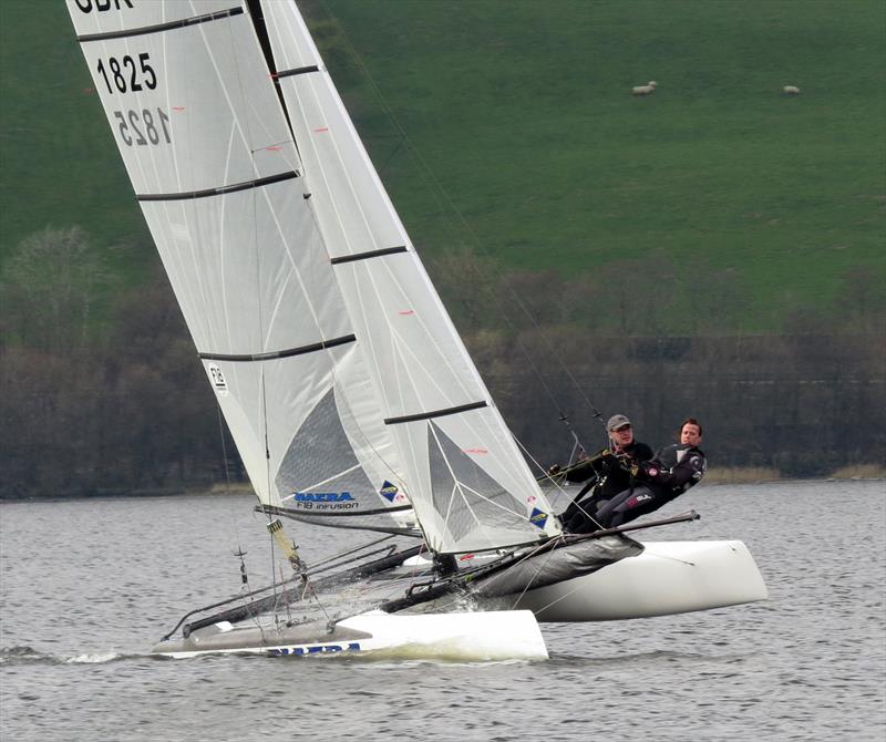 Paul & Jude Allen, the first ever Catamaran to enter Abersoch Dinghy Week photo copyright Dave Shiel taken at South Caernarvonshire Yacht Club and featuring the Formula 18 class