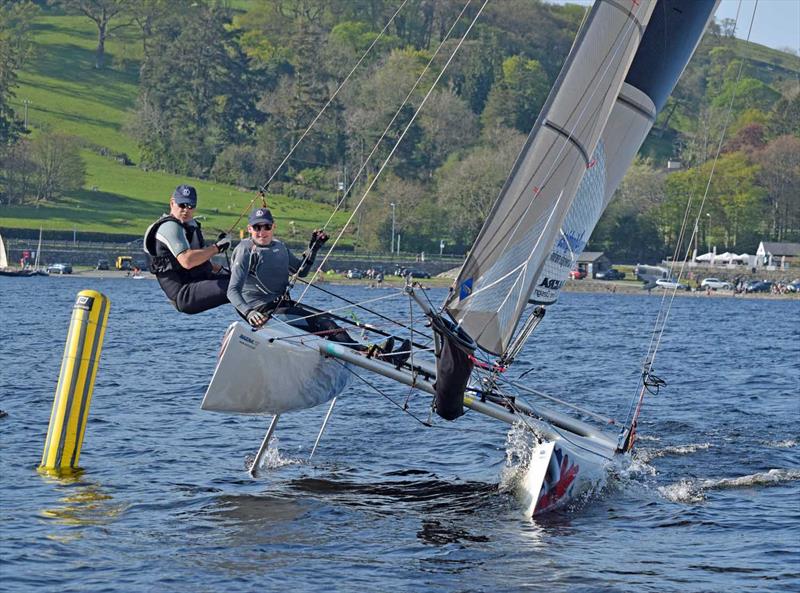 Bala Easter Regatta 2019 photo copyright John Hunter taken at Bala Sailing Club and featuring the Formula 18 class