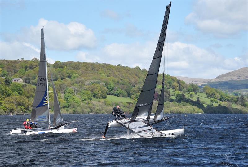 Planar Heaters UK 42nd Bala Cat Open photo copyright John Hunter taken at Bala Sailing Club and featuring the Formula 18 class