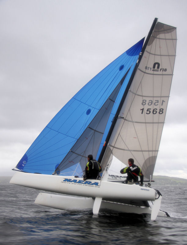 Lynn and Nesbit during the SNECCA traveller at Holy Loch photo copyright Stephen Hurrel taken at Holy Loch Sailing Club and featuring the Formula 18 class