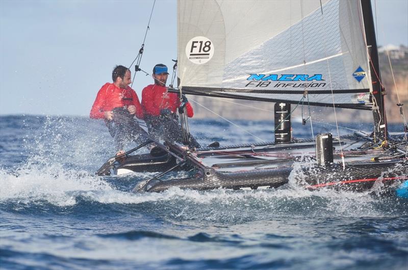 Morgan Lagraviere and Noe Delpech photo copyright Michael Gramm taken at Saint Barth Yacht Club and featuring the Formula 18 class