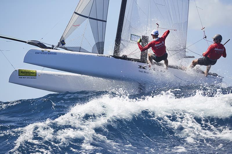 2018 Barth Cata Cup final day photo copyright Michael Gramm taken at Saint Barth Yacht Club and featuring the Formula 18 class