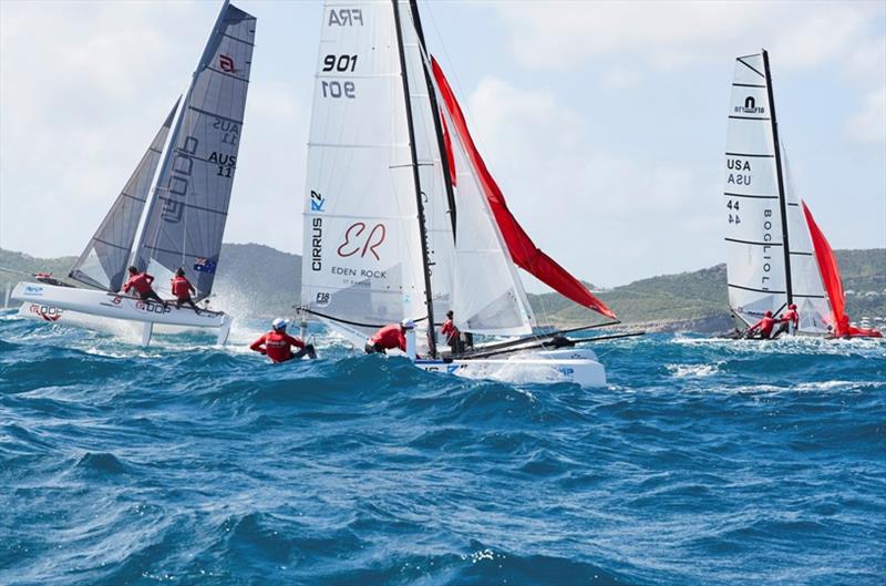 St. Barth Cata Cup 2018 photo copyright Michael Gram taken at Saint Barth Yacht Club and featuring the Formula 18 class