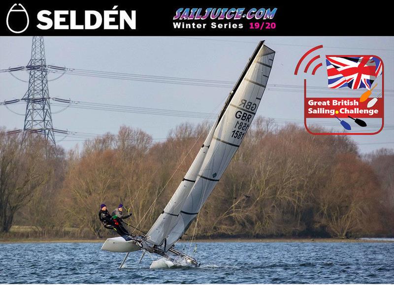 Dave White & Jon Sweet win the Fast Fleet during the Grafham Grand Prix photo copyright Tim Olin / www.olinphoto.co.uk taken at Grafham Water Sailing Club and featuring the Formula 18 class